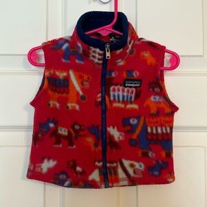 Patagonia Fleece Vest 12M Vintage Print